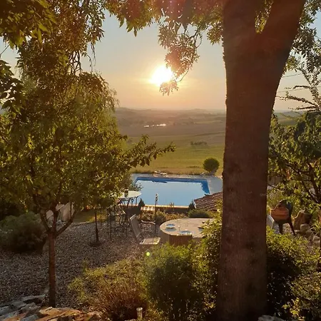 Les 5 Terrasses - Vue Imprenable Et Piscine Privee Feriehus La Sauvetat (Gers)