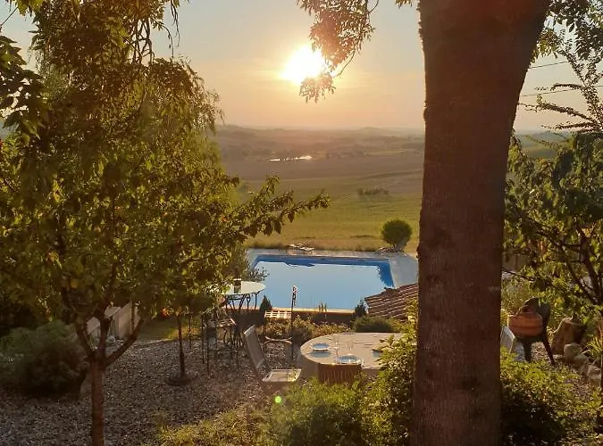 Les 5 Terrasses - Vue Imprenable Et Piscine Privee Tatil Evi La Sauvetat (Gers)