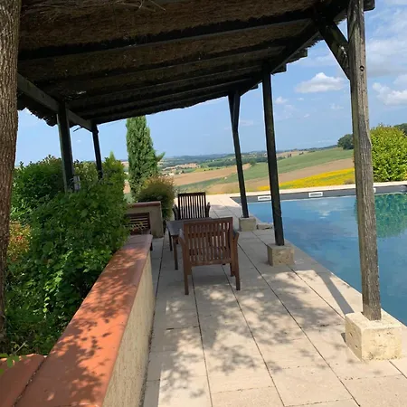 Les 5 Terrasses - Vue Imprenable Et Piscine Privee * La Sauvetat (Gers)